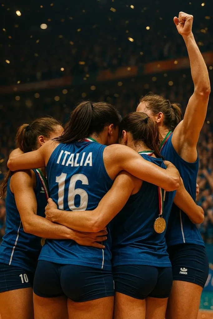 ragazze naz italiana festeggiano